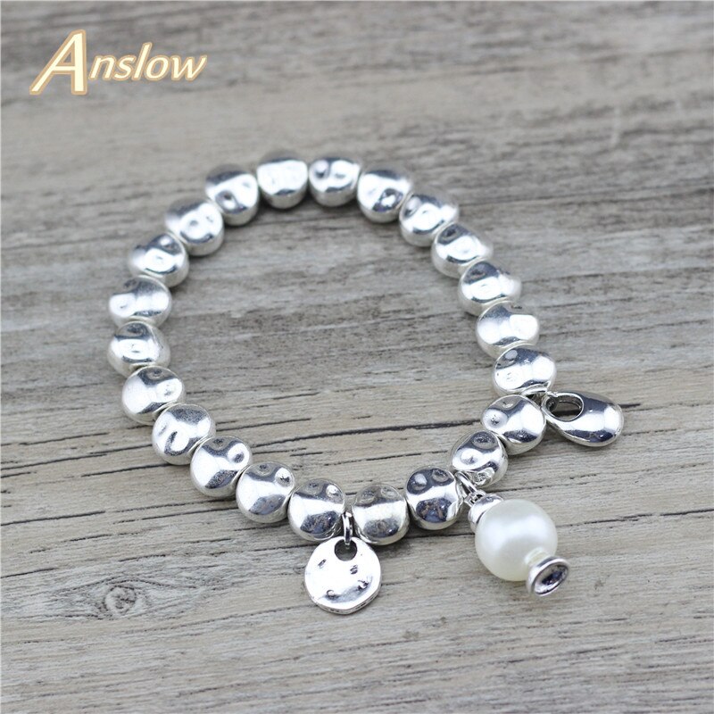 Anslow sieraden verstelbare kralen water hart bijoux bedels armband voor vrouwen meisjes hars snoep laag 0814lb