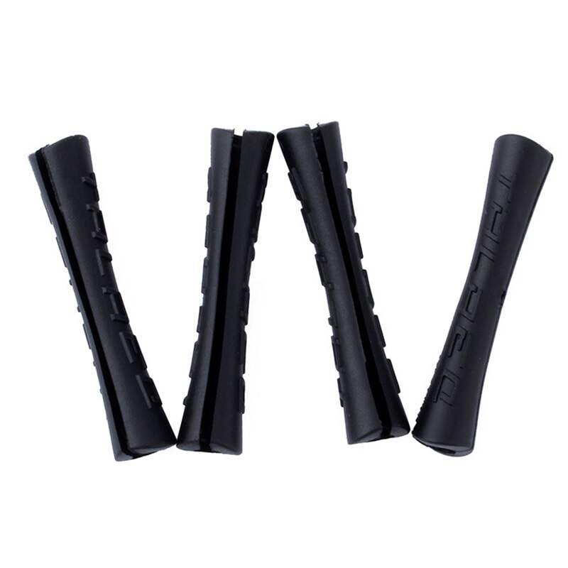 4 Stks/set Ultralight Bike Frame Beschermende Kabel Gids Fiets Mouw Siliconen Kabel Protector Voor Mtb Racefiets Brake Shift Lijn: 4pcs black