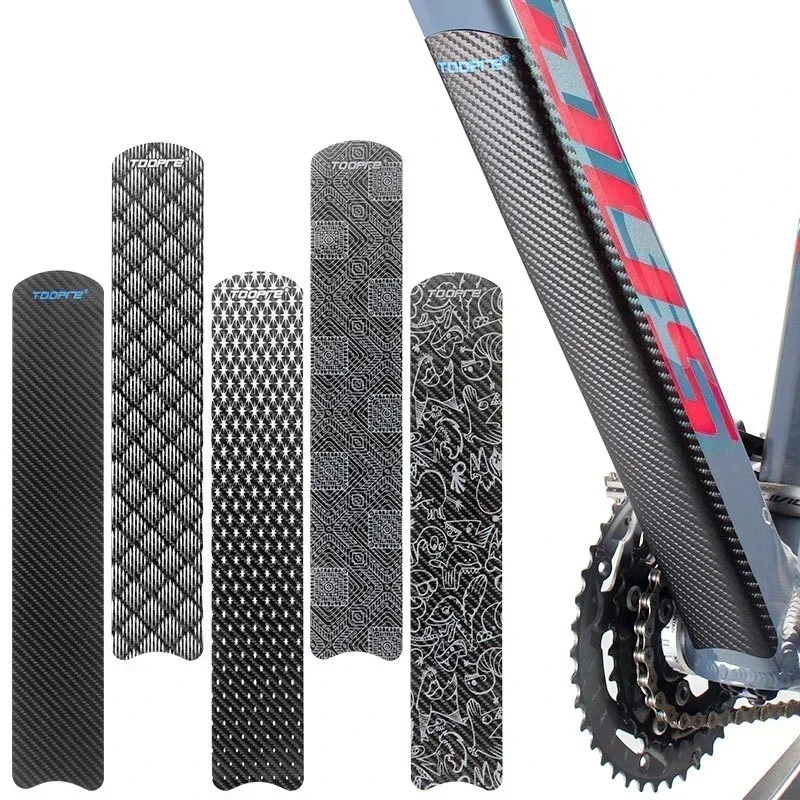 Mountainbike Hoge Impact Frame Beschermer Ketting Beschermer Frame Krasbestendig Ams Fiets Koolstofvezel Beschermer