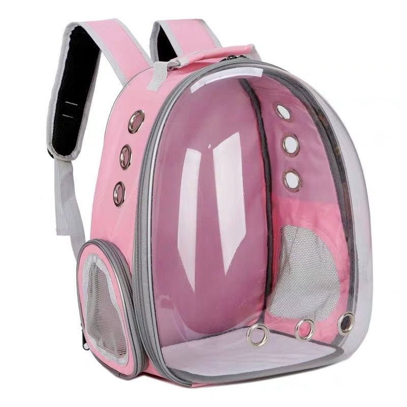 Ademend Kat Draagtassen Pet Carriers Kleine Hond Kat Rugzak Reizen Ruimte Capsule Kooi Huisdier Transport Bag Draagtas Voor Katten: Pink