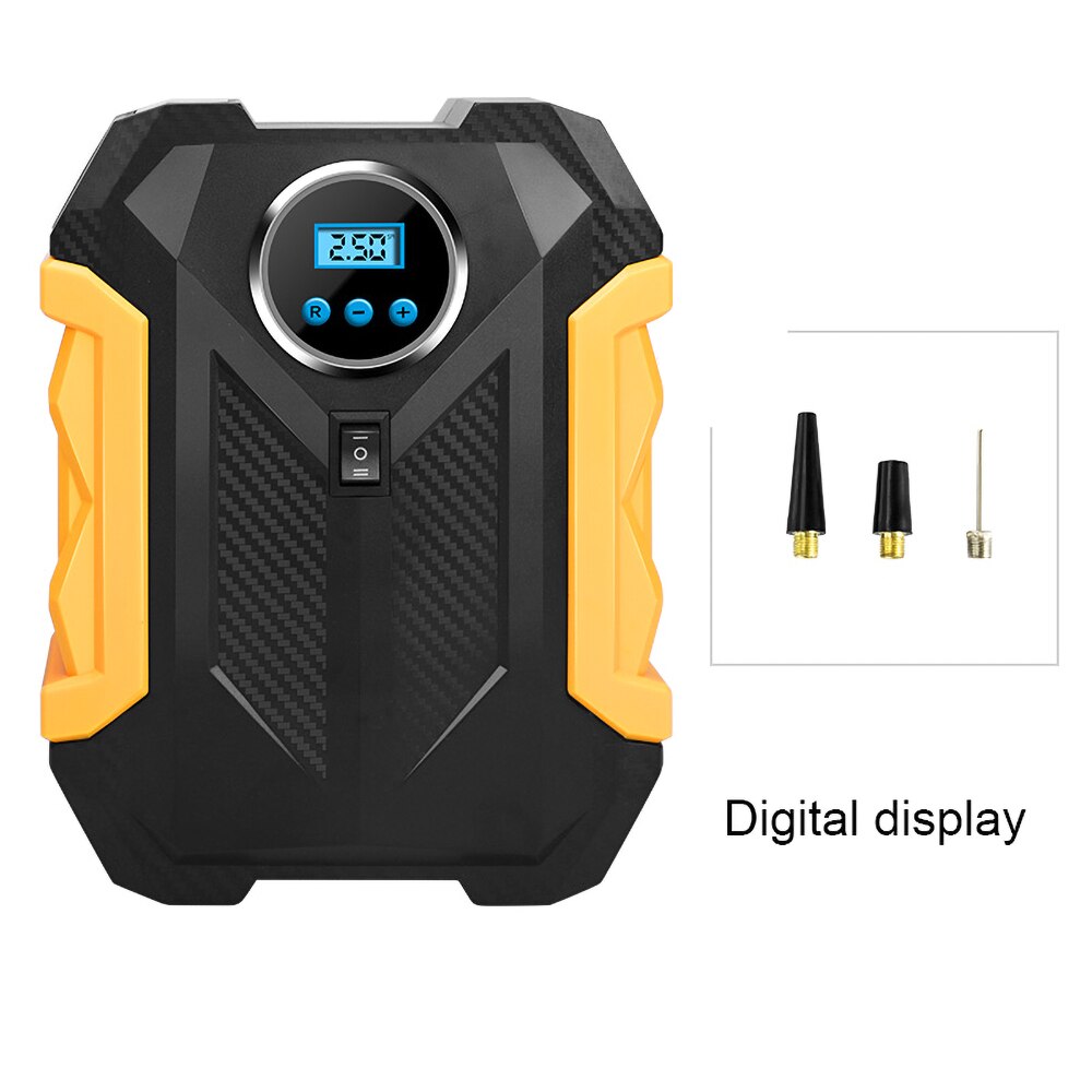 Portable Air Compressor Tire Inflator-Autoband Pomp Met Digitale Manometer (150 Psi 12V Dc) bright Emergency Zaklamp: digital style