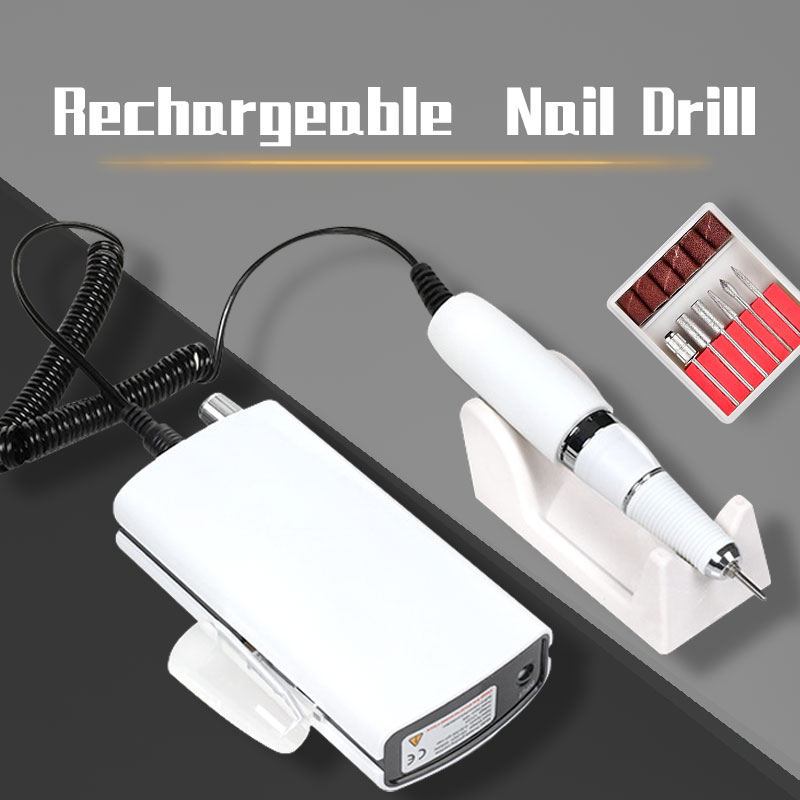 Ponceuse à ongles Portable, 30000RPM Rechargeable, mèches de polissage pour appareil de manucure, ensemble de maître des ongles, nouveauté