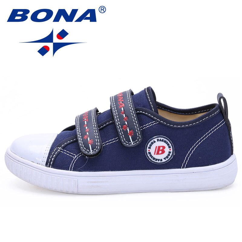 Bona novo estilo crianças sapatos de lona hook & loop meninos sapatos casuais sapatos caminhada ao ar livre tipos confortáveis rápido frete grátis