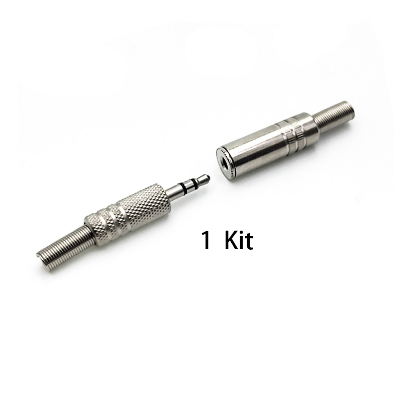 1/2/5 Kit 3.5mm metal shell male plug repair headphone audio plug connector female jack welding most headphone jacks: 1 Kit