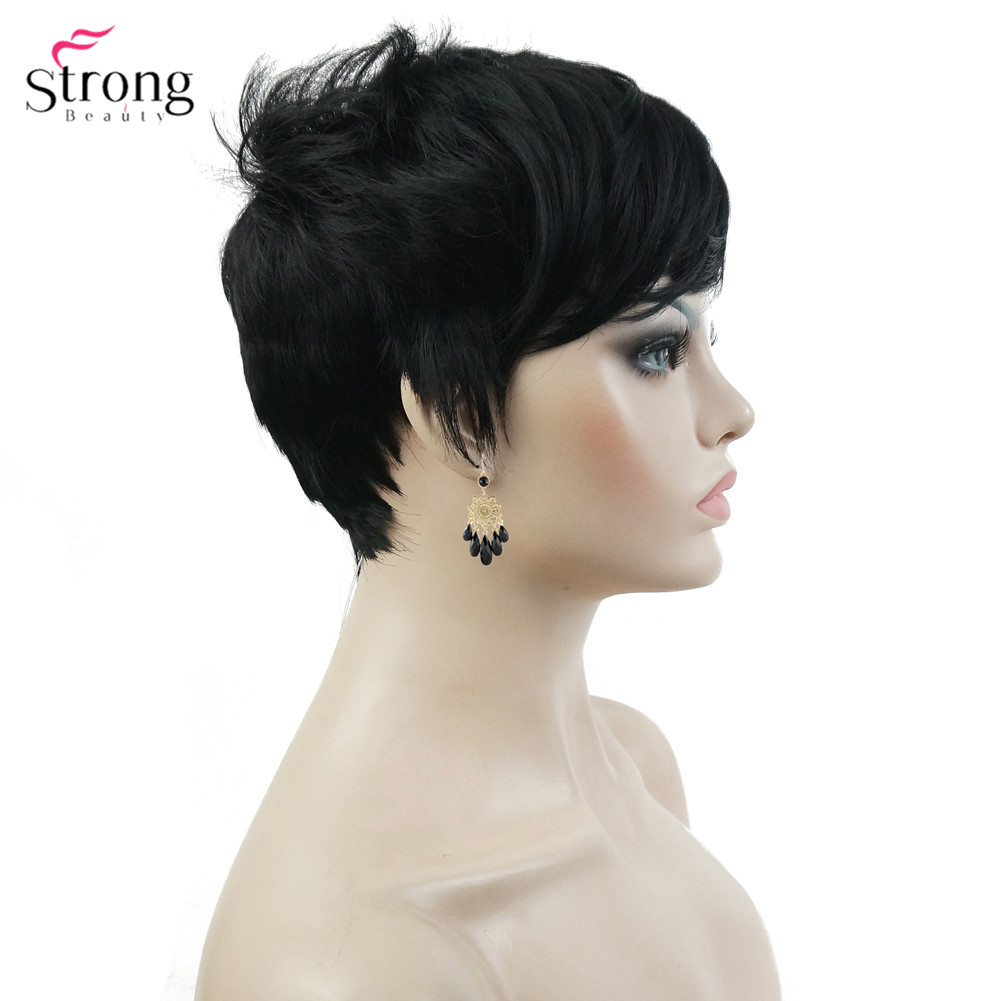 StrongBeauty Women's Red Short wig Pixie Cut Synthetic Capless Wigs Natural