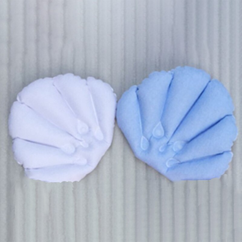 Popular Home Spa Shell Shaped Neck Bath Mat Inflatable Bathtub Pillow Bathroom Accessories Random Color