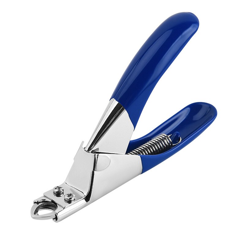 Cortauñas de acero inoxidable para mascotas, tijeras para cortar los dedos de las mascotas, herramienta de aseo para perros, cachorros, gatos, conejos, conejos, aves y hámster: Blue