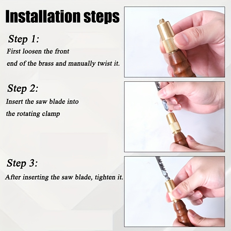 1 Set Mini Detachable Hand Saw Round/Hexagonal Wooden Handle High Carbon Steel Handheld Saw With 5 Saw Blades For Woodworking