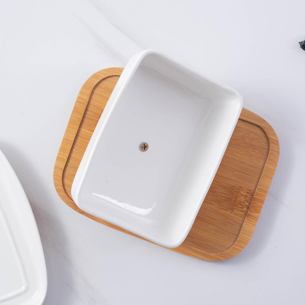 1pc Porcelain Butter Dish With Lid, Perfect For East / West Butter Porcelain Butter Dish With Handle Cheese Dish
