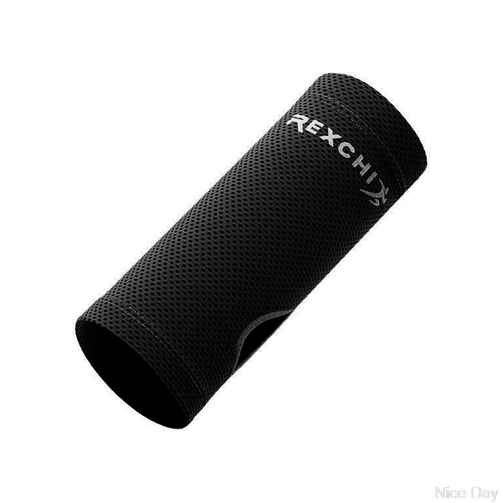 Summer Ice Silk Cooling Wristband Sunscreen Mesh Anti-Skid Bracelet Sweat Band: BK / S