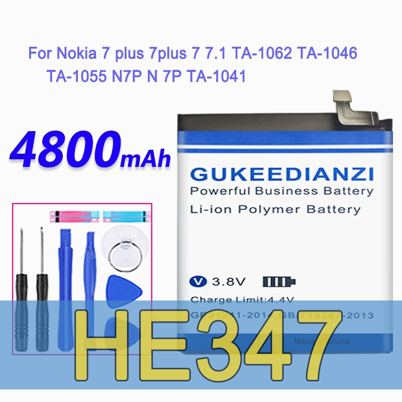 Batterie Für Nokia 6 Nokia6 N6 /2 /3 /5/8/ 7plus TA-1000 TA-1003 TA-1021 TA-1025 Modell HE317 HE338 HE319 HE328 HE346 HE335 HE321: HE347