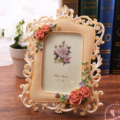 Photo Frame Cute garden rose beauty resin Home Decoration Wedding Photo frame birthday FG1338: 3