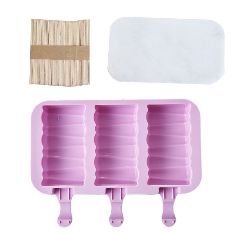 Molde de silicona para helado, moldes para Polos DIY, molde casero para postres, congelador de fruta, molde para hacer helados con palos: C
