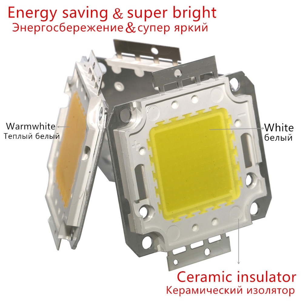 Chip LED COB DC12V 32V 10W 20W 30W 50W 70W 100W, diodo LED inteligente IC COB, Bombilla de bricolaje, foco reflector para exteriores