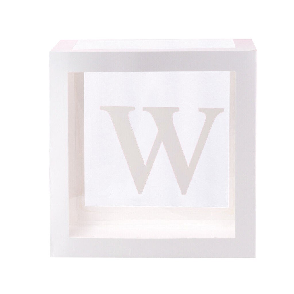 Lettre A-Z Cube Transparent coffrets enfant anniversaire bébé douche fête décoration emballage buffalo plaid emballage boîte