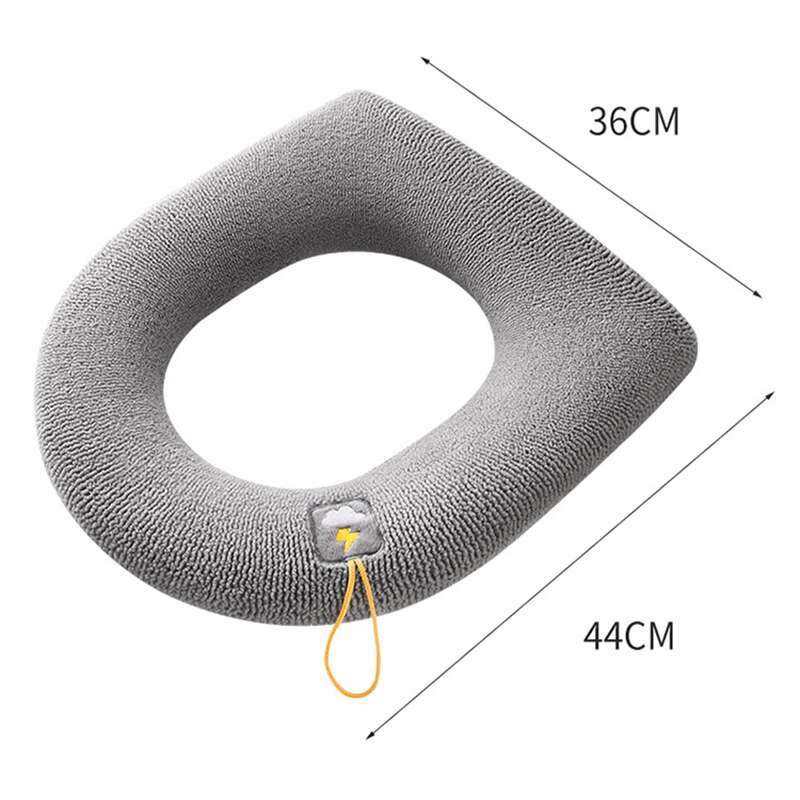 Winter Warme Wc Sitz Abdeckung schließt matt 1Stck Waschbar betroffen Reine Farbe Weichen O-bilden Pad Bidet Abdeckung Schlecht Zubehör