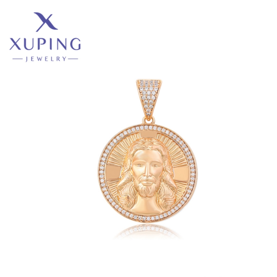 Xuping-Collier pendentif en or pour femme, forme de prêt Tatrond, bijoux exquis, de fête de Noël, nouvelle , X000670339: Default Title