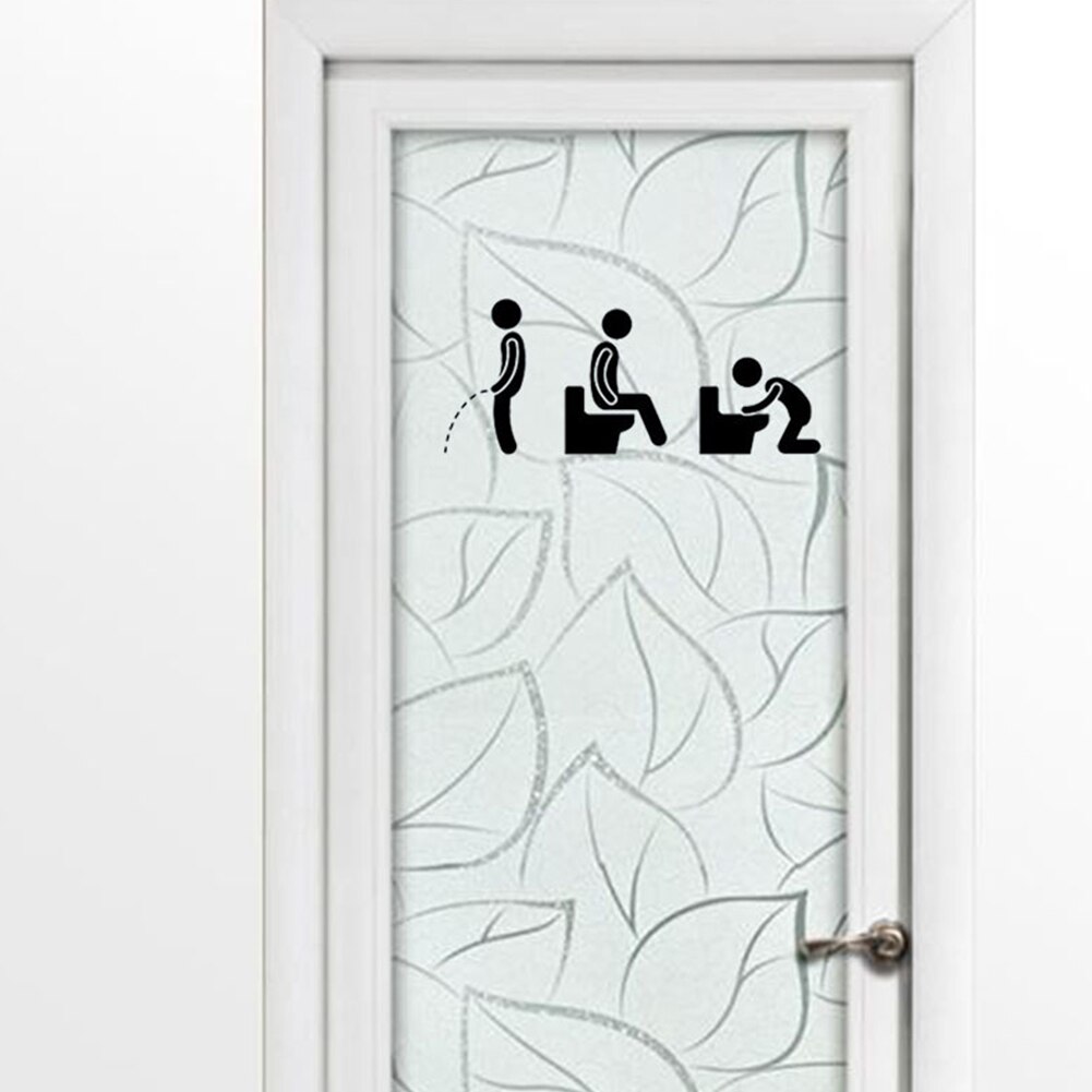10x25cm Toilet Icon Decoration Wall Sticker DIY Waterproof Home Personality Cartoon Stylish Bathroom Accessories Removable Door