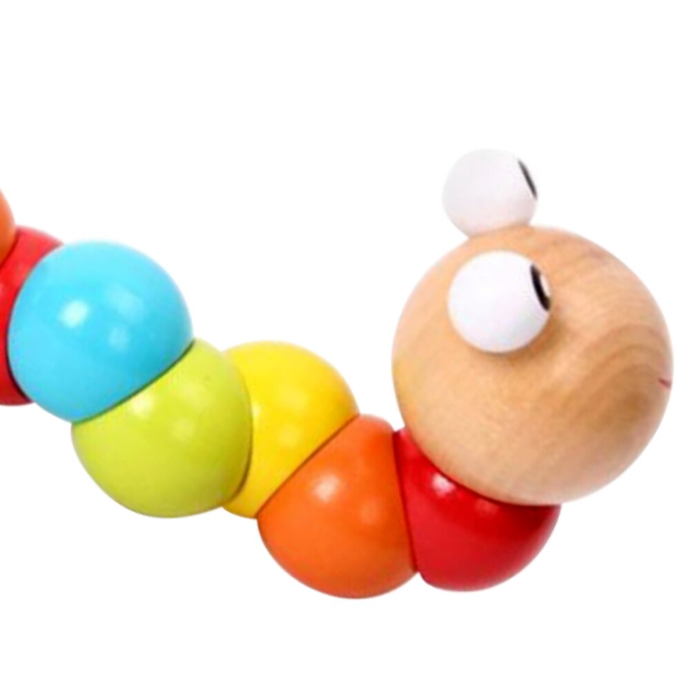 Kids Educational Fun Game Cute Wooden Simulation Toy Flexible Block