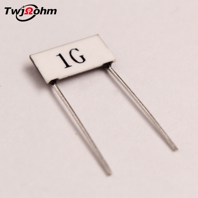 Resistencia electrostática de micrófono, lámina de cerámica, esmalte de vidrio, resistencia de alto voltaje, 10x5mm, 2 uds., 0M/200M/300M/500M/1G/2G/5G Ohm