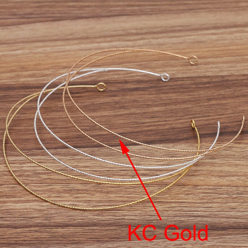 3pcs Metal Hairband Screw Two-line Bride Crown Headdress Gold Head Hair Bands Wire Base Setting Jewelry Components Wedding: KC Gold