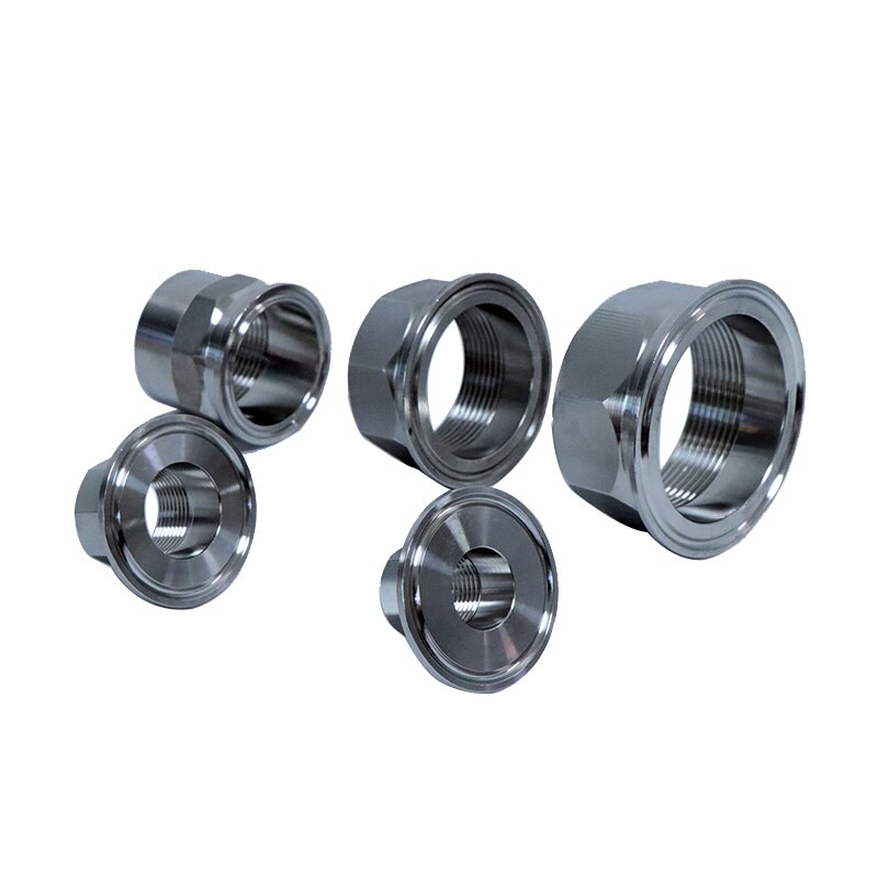 Abrazadera triple de acero inoxidable 1/2/3/4, adaptador hembra hexagonal BSPT, 1/4, 1/2, 1-50,5, 1-64/77, 1-304, 2 pulgadas