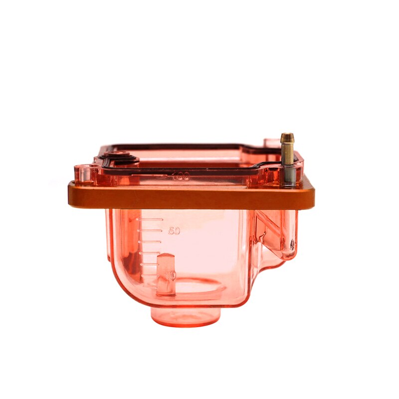 Alconstar-carburador PWK para motocicleta, cuenco flotador transparente de fondo transparente apto para carburador KEIHI PWK KSR EVO OKO KOSO de 21-34mm: B-Orange