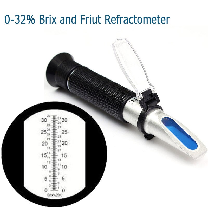 0-32% Brix Refractometer with test Fruit an Sugar TB-32ATC
