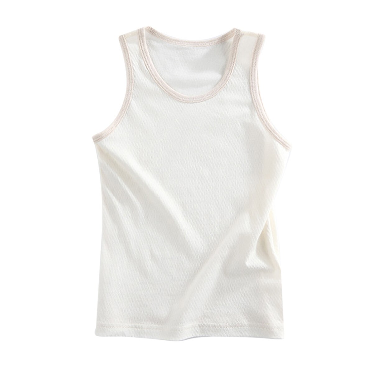 Lasten alusvaatteet puuvilla tytöt pojat topit vauvapoika kesäliivi tyttö camisole lasten raidallinen aluspaita hihaton liivi: Yksivärinen / 110cm
