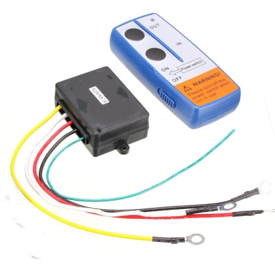 Cabrestante inalámbrico de 12V para coche, Control remoto eléctrico con juego de transmisor Manual, Kit de remolque para camión, ATV, SUV