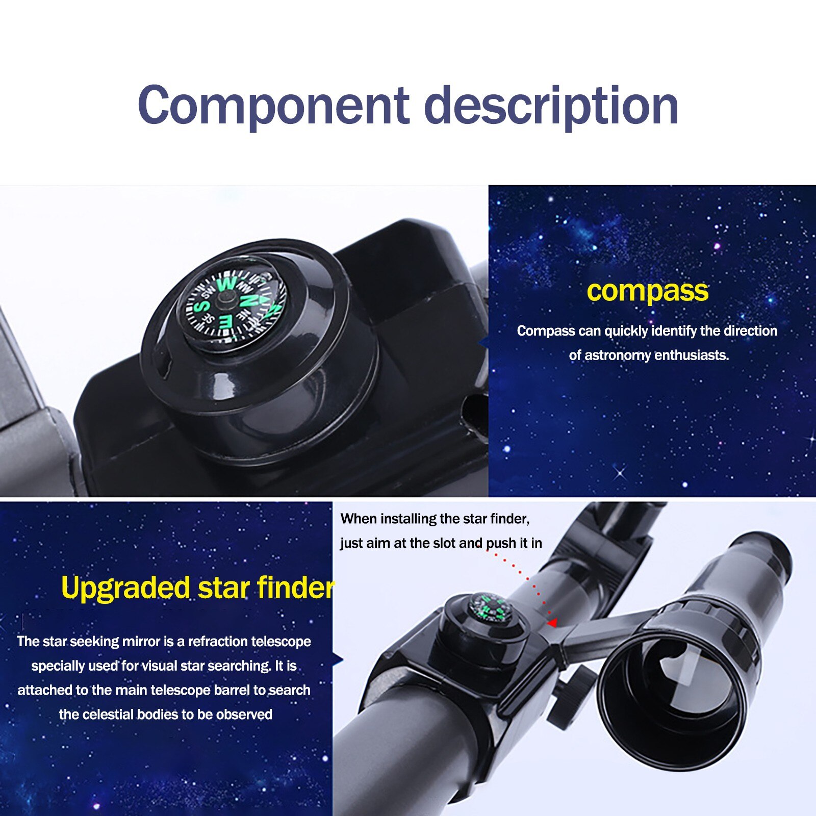 Astronomische Telescoop Professionele Zoom Kinderen Wetenschap Onderwijs Astronomische Telescoop Speelgoed High-Powered Monoculaire # S5