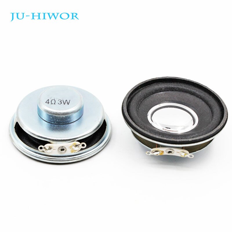 2pcs 4 Ohm 3W Loudspeaker 50MM Speaker 22MM Internal Magnet Cone Paper Silvery Bright Cap Height 13MM