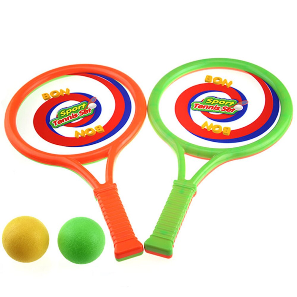 2 pçs raquete de pouco peso portátil durável plástico raquete tênis brinquedo conjunto hopping bola raquete para praia ao ar livre