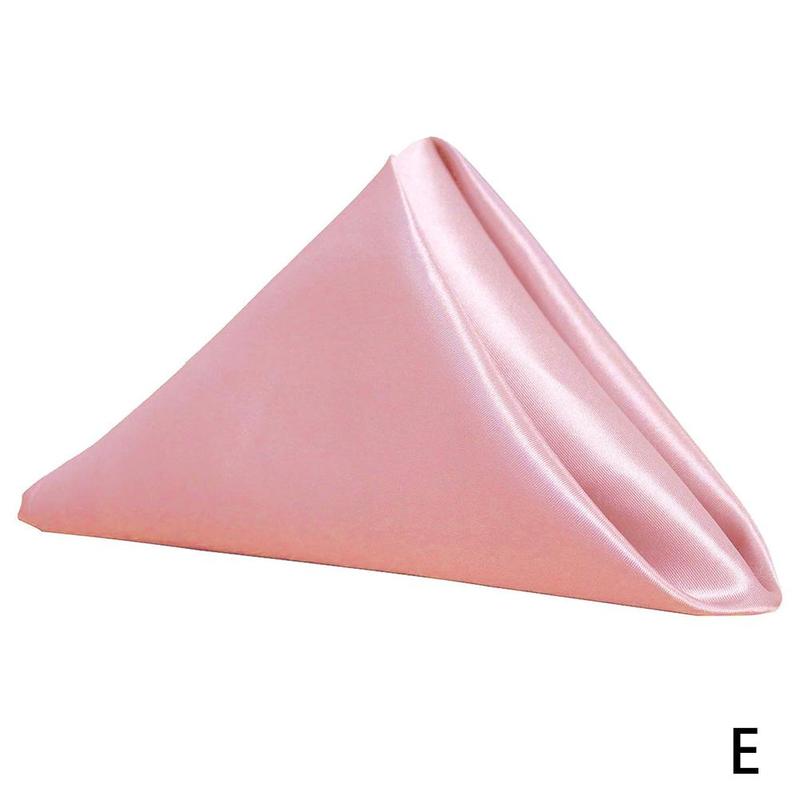 1pcs Cloth Napkins 12x12 Inches Polyester Table Napkins Restaurant Banquet Dinner Decoration Party Wedding Supplies Decor L2a4: Pink