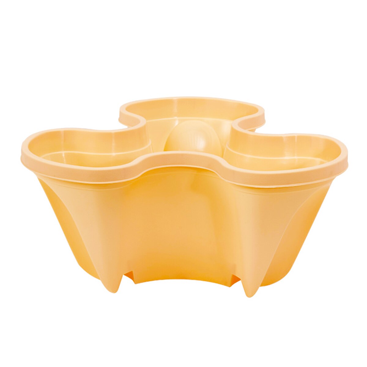 Vaso per fioriera per fragole vasi da fiori verticali impilabili in plastica vassoio per ruote universale supporto per piantine per piante per giardino domestico: Beige