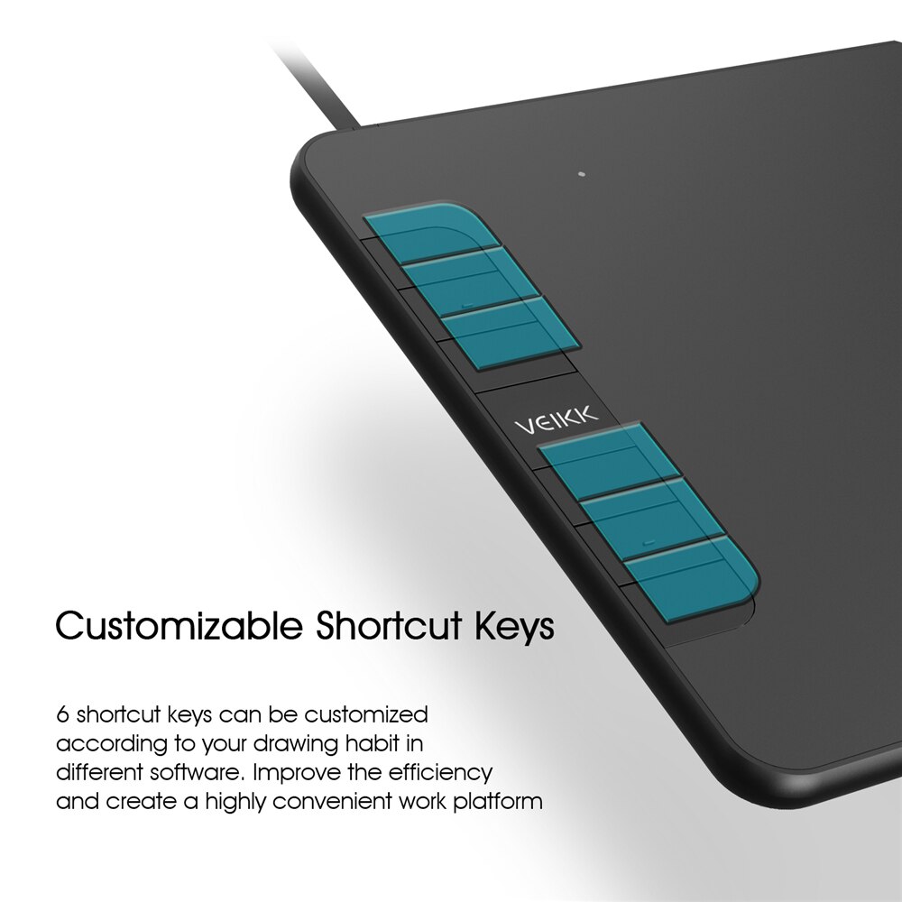 VEIKK VK640 OSU Digital Tablet Set Drawing Writing Pad 5080lpi Graphic Pen Tablet with S Pen 8192 Levels 6 x 4 inch
