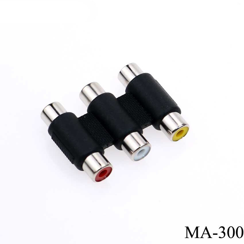schnallen-buchse auf schnallen-buchse Audio- Video Kabel Jack Stecker Adapter Stecker RCA zu 2/3 RCA Jack: MA-300