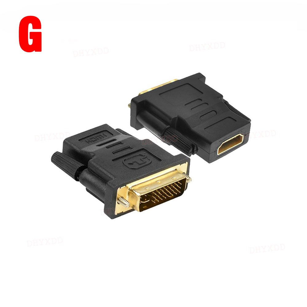 1PCS Mini Micro HDMI Cable Connector Adapter DVI HDMI-compatible Male to Female Converters for 1080P HDTV Cable Adaptor Extender: G