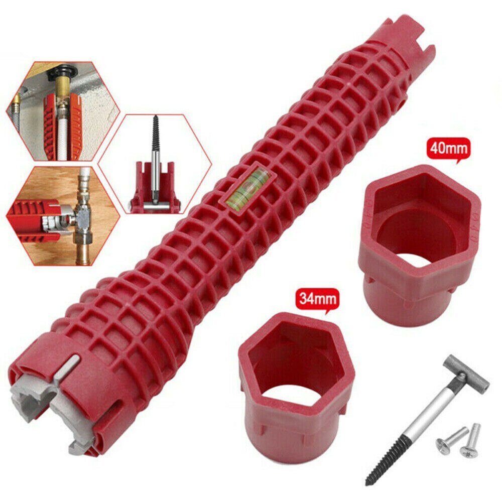 Multifunction Faucet and Sink Installer Wrench Set Repair Plumb Tool for Toilet Bowl Bathroom Kitchen Pipe Socket Spanner