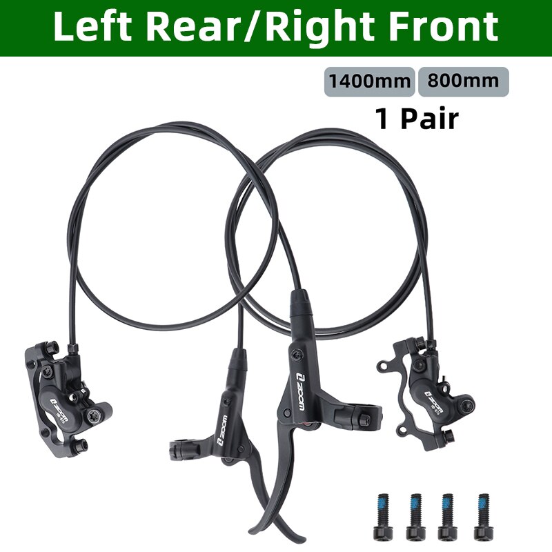 Zoom Hb876 Mtb 4 Piston Aluminium Alloy Hydraulic Oil Pressure Brake 800/1400mm Mountain Bike Brake With Resin Brake Pads