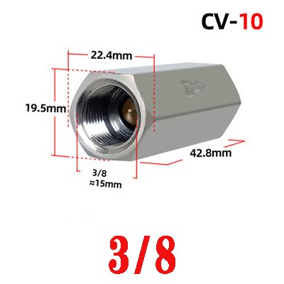 1Pcs pneumatic check valve control valve air valve 1/8" 1/4" 3/8" 1/2" BSP internal threaded brass pneumatic one-way check valve: Red