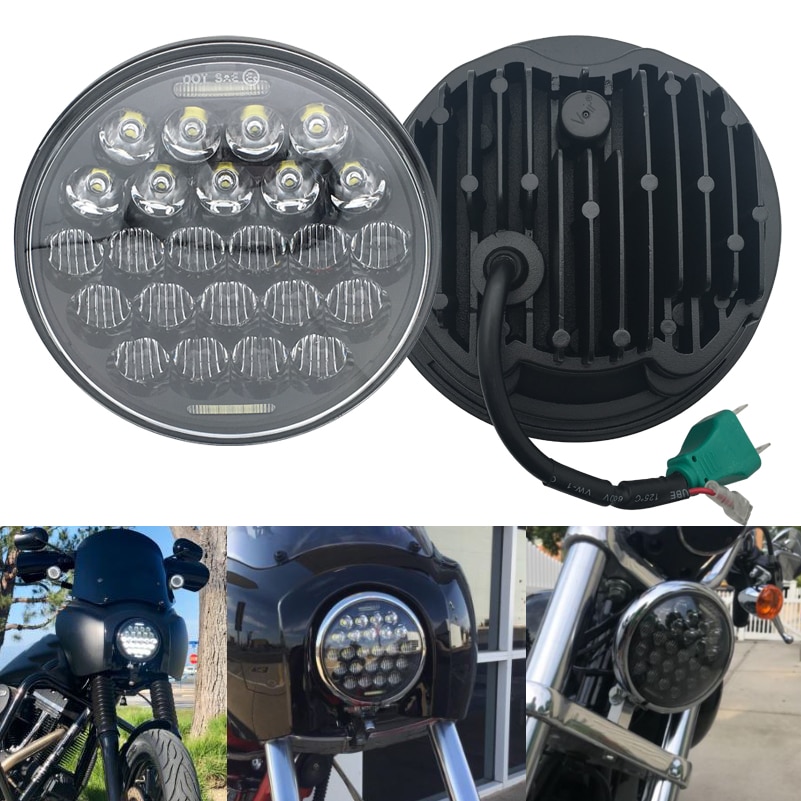 headlight for 883 Harley Dyna Sportster XL883 XL1200 5.75 inch motorcycle round led headlight assembly High power with lens