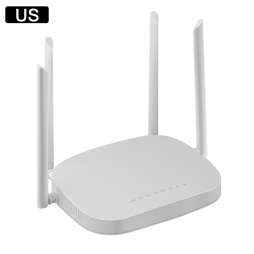 4g cpe router 3g 4g lte wifi router 300 mbps trådløs router med 4 stk eksterne antenner til understøttelse af flere driftstilstande: Hvid us-stik