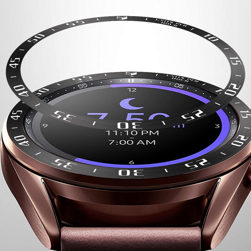 Galaxy watch 3 etui + bezel ring 45mm 41mm til samsung galaxy watch 3 41mm 45mm bezel loop cover og protector cover tilbehør