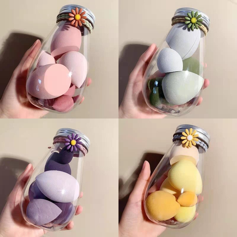 6 st kosmetiska puff konserverad supermjuk skönhetssvamp för makeup flytande foundation sminksvamp skönhetsverktyg för flickor