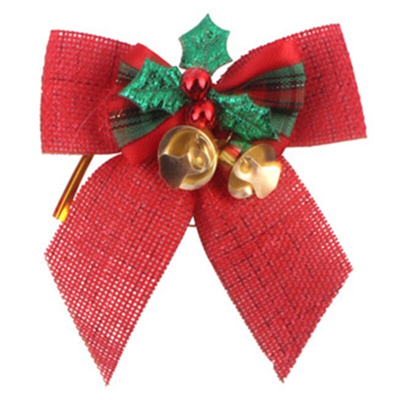 Jute Jute Kerstboom Ornamenten Kerst Lint Strikken Voor Kerstboom Presenteert Decoraties Charms Ornamenten