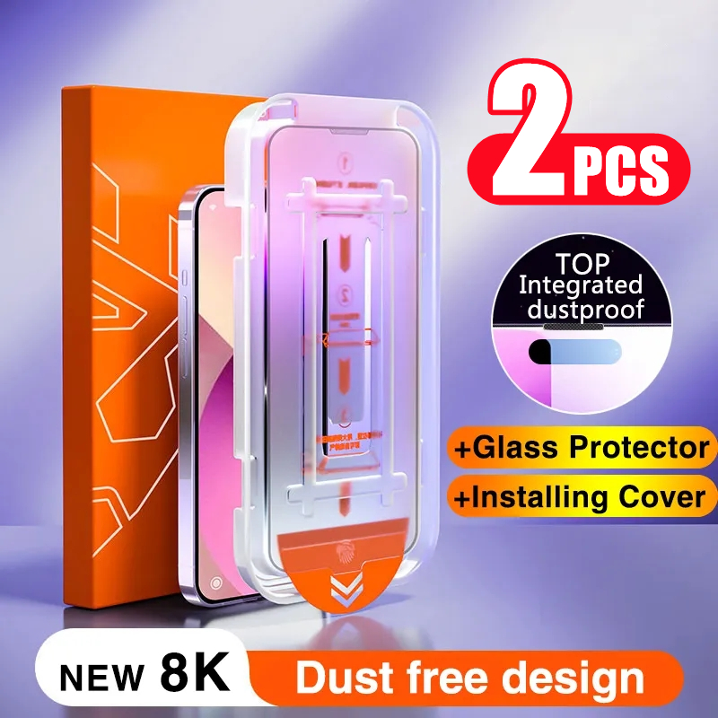 Neue 8K Oleophobe Beschichtung Staubfreie Installation Displayschutzfolie für iPhone 13 11 12 14 Profi Max Mini XS MAX X 15 Anti Spion Glas