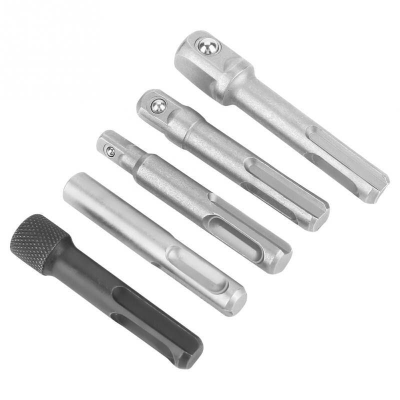 3Pc Sds Plus Steel Socket Adapter 2Pc Sds Socket Hexagonal Extension Electric Tool Accessories