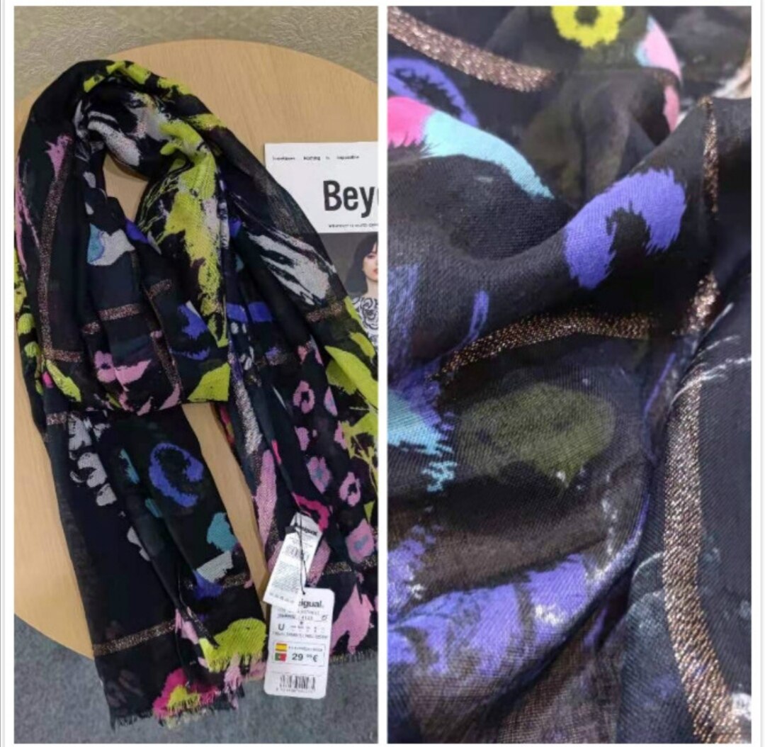 Spaanse Desigual Kleurrijke Print Sjaal Zonnescherm Strandlaken Geborduurd Warme Handdoek Zon Bescherming: 13