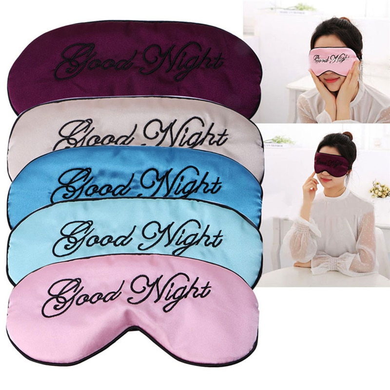 Soft Pure Silk Sleep Eye Mask Good Night Padded Shade Cover Travel Relax Aid Blindfolds Sleeping Mask
